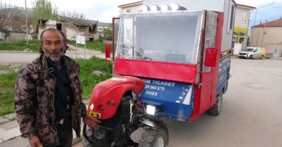 Çapa motorundan karavan yaptı. Tek derdi banyo