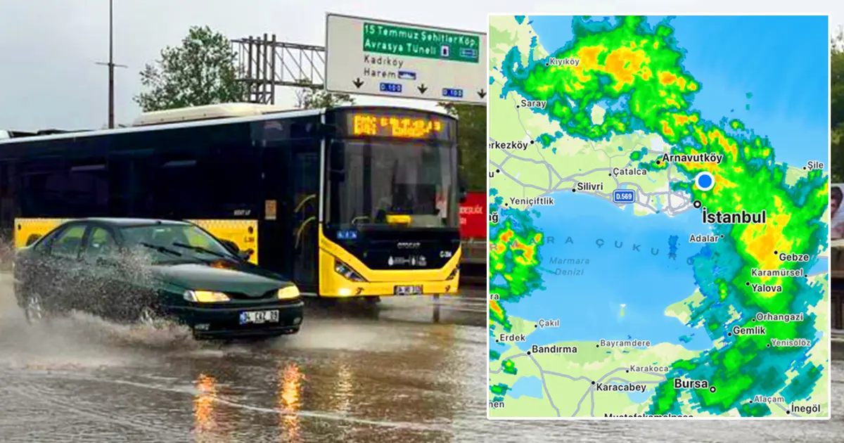 İstanbul’u yağmur yüklü bulutlar sardı: Sağanak etkili oluyor, trafik felç