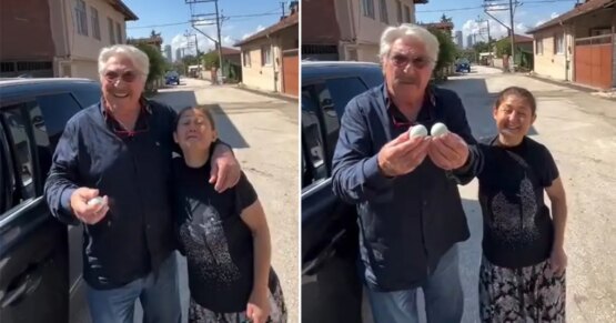 Oyuncu Erdal Özyağcılar yolunu şaşırdı, mavi yumurtayı kaptı