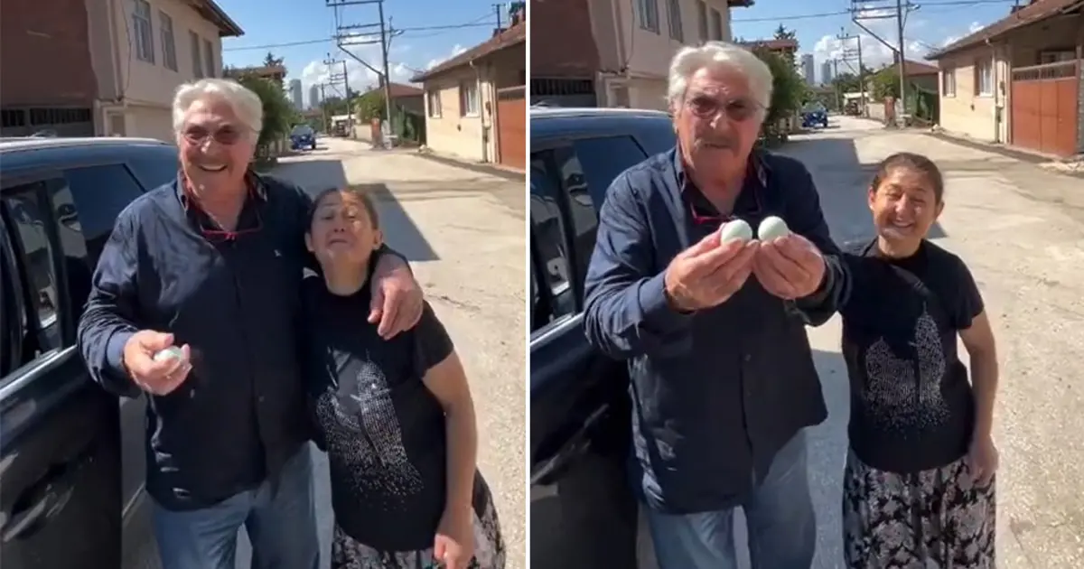 Oyuncu Erdal Özyağcılar yolunu şaşırdı, mavi yumurtayı kaptı