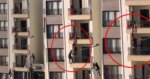 İkinci kata tırmandı, çocuğu kurtardı